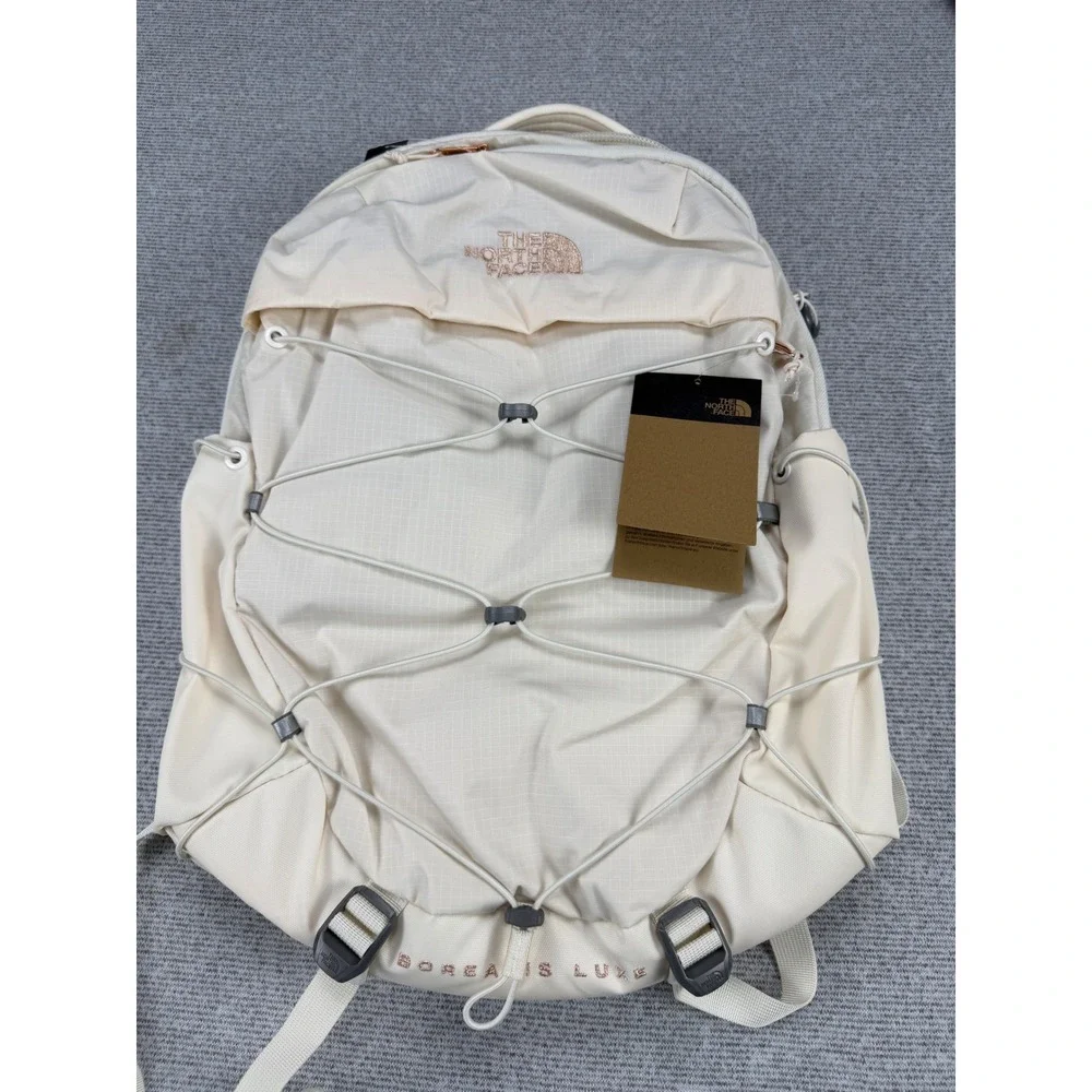 The North Face Women Borealis Luxe Backpack Gardenia White Rose Gold NF0A81E7OUC